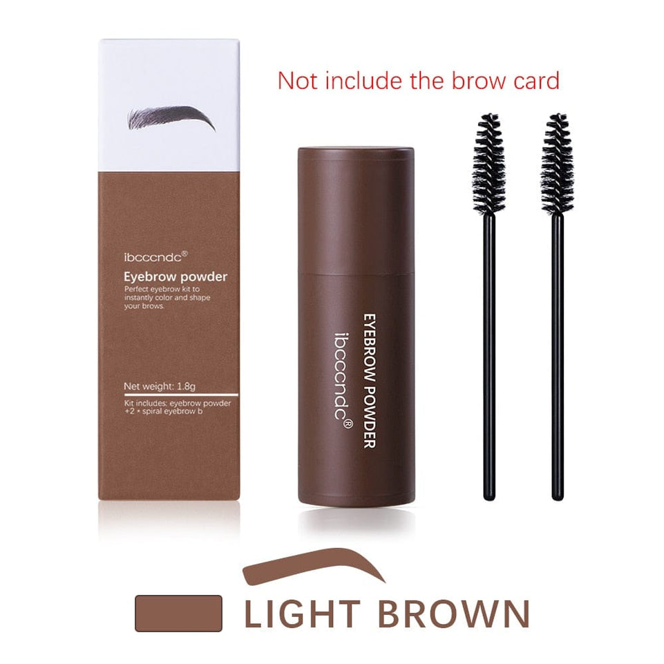 New Eyebrow Stamp Shaping Makeup Waterproof Brow Powder Natural Eye Eyebrow Stick Hair Line Contour Brown Black 6 Color