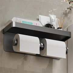 Toilet Paper Holder Aluminium Bathroom Wall Mount WC Paper Phone Holder Shelf Towel Roll shelf Accessories