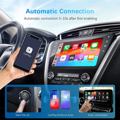 Mini Wireless CAR PLAY Adapter 2 in 1 5G Wifi & Bluetooth 5.0 Android Auto Plug and Play Non-inductive Connection