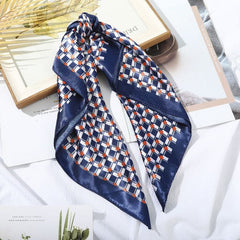 Haimeikang 60*60cm Square Silk Scarf Women Headband Fashion Print Neck Scarfs Office Hair Band Hand Kerchief Female Bandana