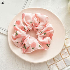 Korean Women Scrunchie Hearwear Girls Hair Tie Lady Scrunchies Ponytail Hair Female Holder Rope Pineapple Print Hair Accessories