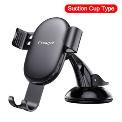 Essager Gravity Car Phone Holder For Samsung Xiaomi Universal Mount Sucker Holder For Phone in Car Mobile Phone Holder Stand