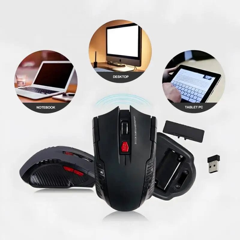 2.4G 6 Key Wireless Mouse Game Mouse 1600DPI USB Receiver Gaming Mouse Optical For Laptop Computer PC Gamer