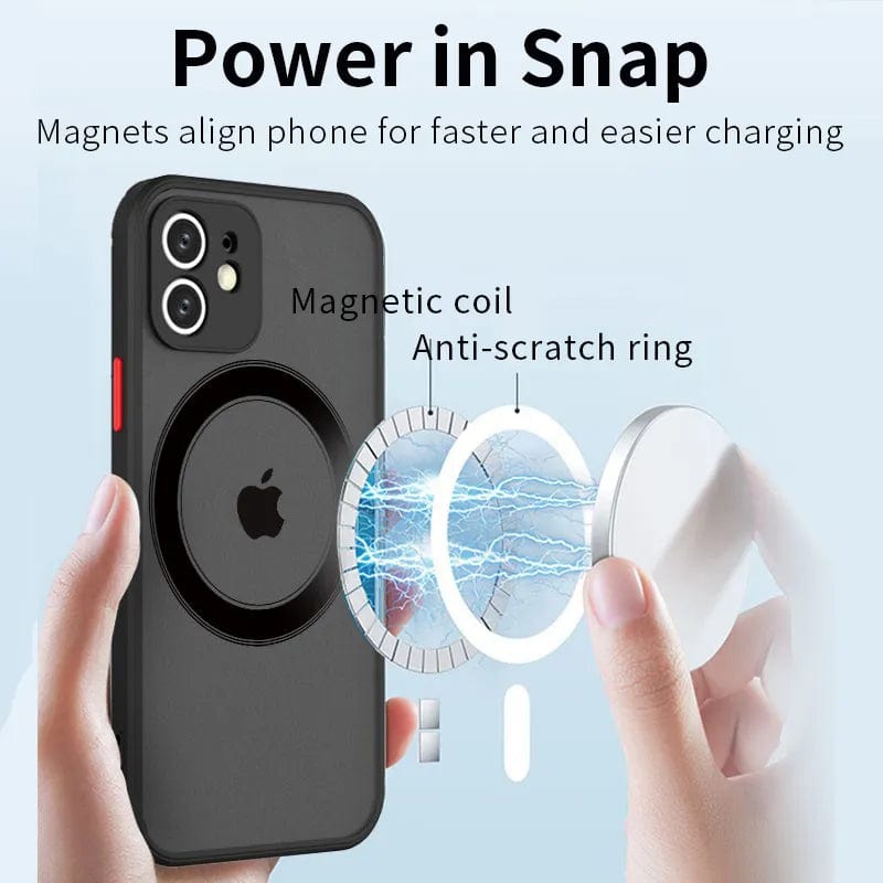 Luxury Matte Magnetic For Mag safe Wireless Charge Case For iPhone 15 14 13 11 12 Pro Max Mini Plus XS Max XR X Armor Cover funda