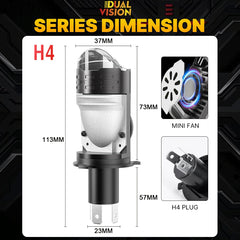 Projector H4 Lens LED Car Headlight Bulbs 30000LM 300W CANBUS Turbo Auto Bulb H4 High Low Light Fog lamp bulb12V 24V