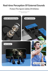 Lenovo X4 Bone Conduction Bluetooth Headphone Sports Earphone Waterproof Wireless Headset with Mic Ear Hook TWS Bass Hifi Stereo