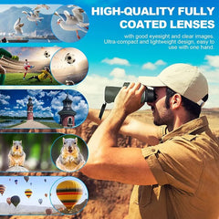 Telescope Portable Zoom HD 5000M Folding Long Distance Mini Powerful Telescope for Hunting Sports Outdoor Camping Travel