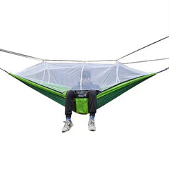 Mosquito Net Hammock Outdoor Camping Pole Hammock swing  Anti-rollover Nylon Rocking Chair 260x140cm