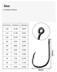 Fishing Hooks Set 100Pcs Box 10 Series High Carbon Steel Single Circle Fishing Hook Fly Fishing Jip Barbed Carp Hooks