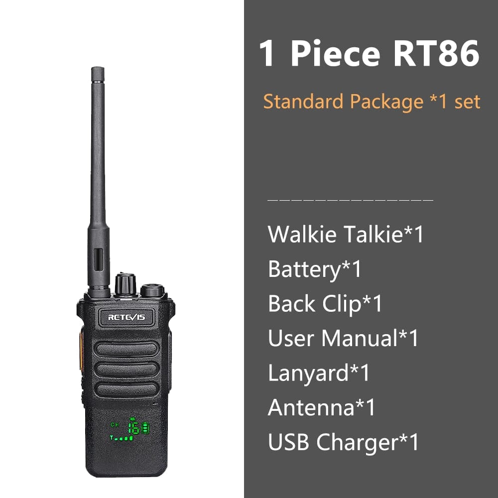 10W Retevis Walkie Talkie Long Range RT86 Walkie-talkies 1/ 2 pcs Two-way radio Powerful Portable Radio Communicator For Hunting