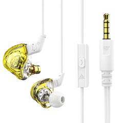 QKZ AK6 3.5mm Wired Headphones Copper Driver Stereo HiFi Earphone Bass Earbuds Music Running Sport Headsets Games Earphones