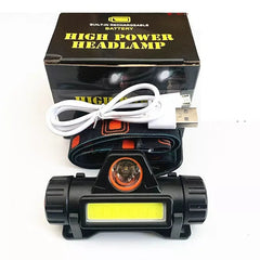 Portable Mini Powerful LED Headlamp XPE+COB USB Rechargeable Hunting Headlight Waterproof Head Torch with Tail Magnetic