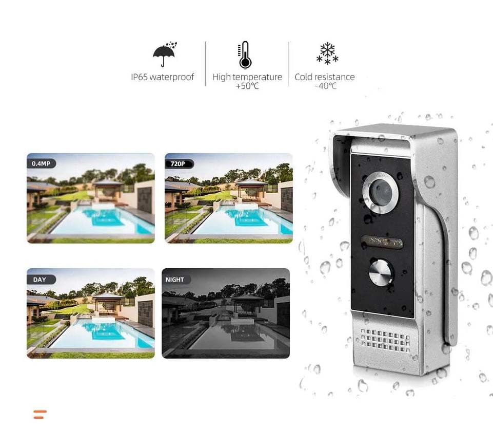 7 Inch Video Intercom Smart Home Security Protection System Doorbell Camera for Apartment Domofo