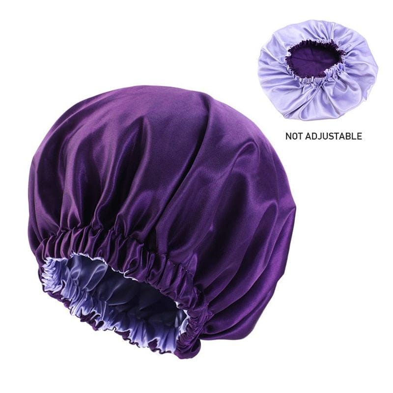 New Satin Hair Cap For Sleeping Invisible Flat Imitation Silk Round Haircare Women Headwear Ceremony Adjusting Button Night Hat
