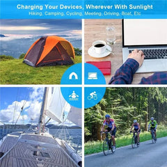 6-fold 100W Foldable solar panel portable solar panels charger USB 5V DC Full time power solar panel mobile power supply