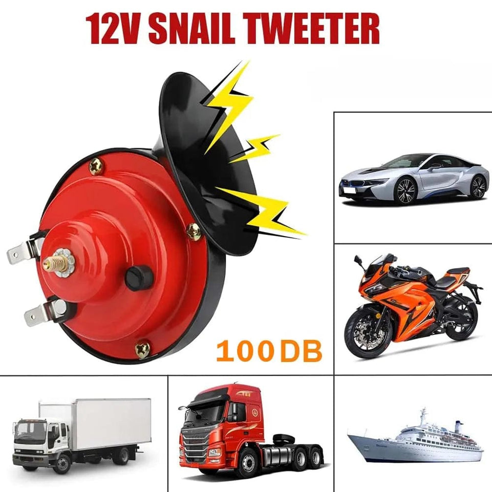 12V Super Loud Train Horn 100DB Waterproof Automotive Loudspeaker Universal Car Motorcycle Truck Boat Electric Sound Signal