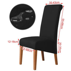 3 Sizes Waterproof Fabric Chair Cover Stretch Seat Chair Covers For Hotel Party Banquet Wedding Bar Chair Slipcovers Home Decor