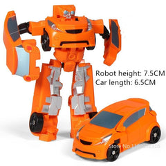 Mini Transformation Cars Kid Classic Robot Car Toys Action & Toy Figures Plastic Deformation Boys Gifts for Children