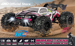 4WD 1:16 80KM/H Super Brushless 50KM/H Brushed RC Car 4x4 Off Road Remote Control High Speed Drift Monster Truck Toy  Kids Adult