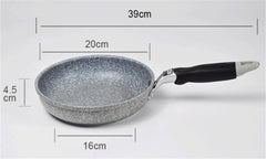 Stone Frying Wok Pan Non-stick Ceramic Pot Induction Fryer Steak Cooking Gas Stove Skillet Cookware Tool for Kitchen Set