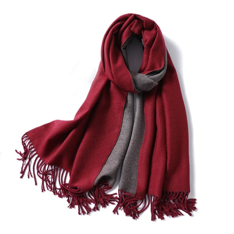 Winter Cashmere Scarf Women Thick Warm Shawls Wraps Lady Solid Scarves Fashion Tassels Pashmina Blanket Quality Foulard 2023 New