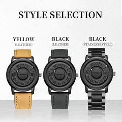 Luxury Watch Men Creative Scrolling Pointer Magnetic Force Sport Watches Men Quartz Chronograph Man Clock Relogio Masculino