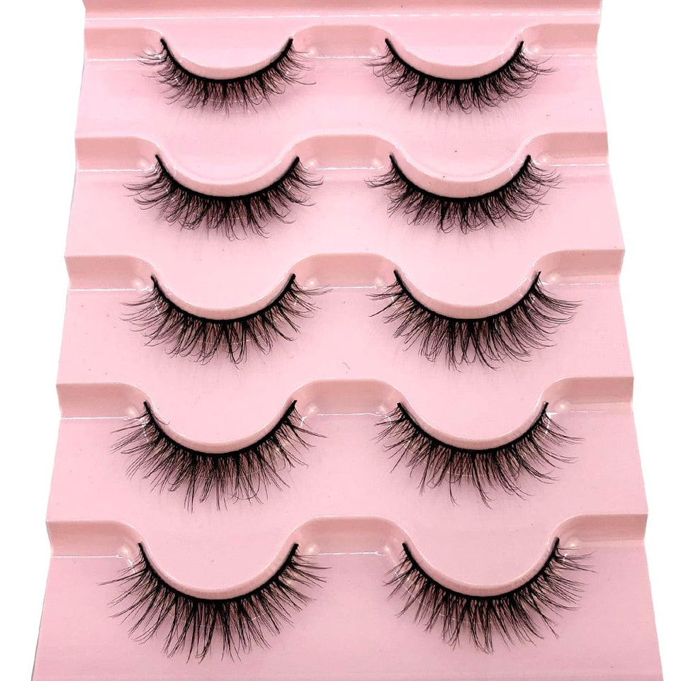 2023 New 5 pairs natural false eyelashes fake lashes long makeup 3d mink lashes eyelash extension mink eyelashes short eyelashes