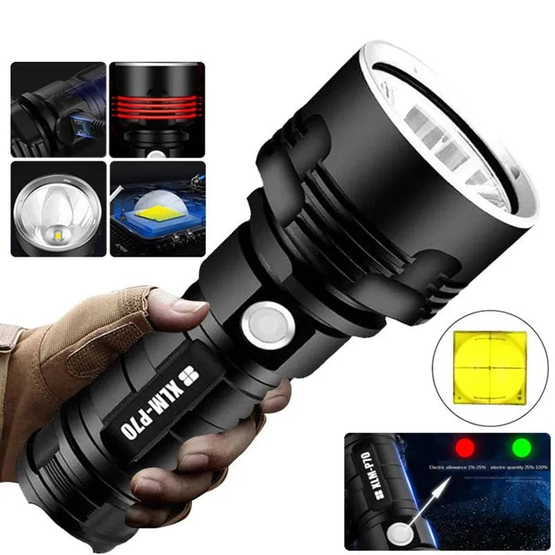 P70 Tactical Lamp Strong Light Flashlight Outdoor High-power Led USB Rechargeable Waterproof  Aluminium Alloy Torch