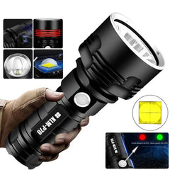 XHP70 LED Flashlight Tactical Torch USB Rechargeable Lantern Waterproof Lamp Ultra Bright Lantern For Camping Outdoor