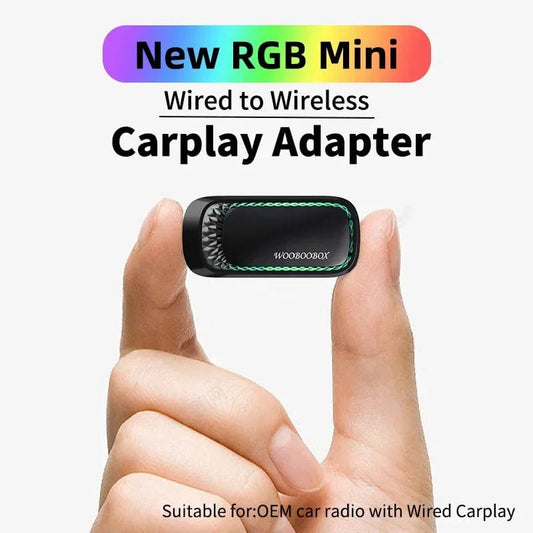 Car Play Wireless Adapter New RGB Mini Car play AI Box for Apple  Car OEM Wired CarPlay To Wireless Smart USB Dongle Plug and Play