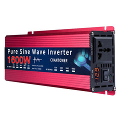 Inverter 12v/24v To 110v/220v Pure Sine Wave Inverter 12v 220v 1000W 1600W DC To AC Portable Auto Converter Car Solor Inverter