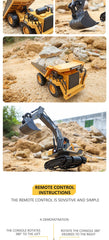 RC Excavator Dumper Car 2.4G Remote Control Engineering Vehicle Crawler Truck Bulldozer Toys for Boys Kids Christmas Gifts