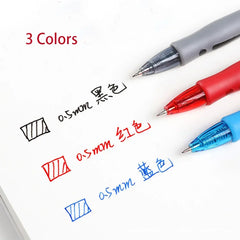 Gel Pens Set Black/Red/Blue Ink Ballpoint for Writing Refills Office Accessories School Supplies Stationery