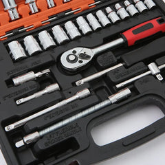 Tool Kit 46/53 Piece/Set 1/4-Inch Socket Set Car Repair Tool Ratchet Torque Wrench Combo Auto Repairing Tool Set