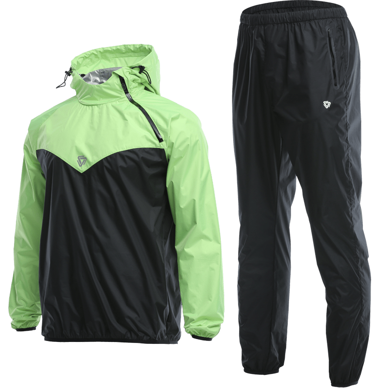 VANSYDICAL Sauna Suit Men Gym Clothing Set Hoodies Pullover Sportswear Running Fitness Weight Loss Sweating Sports Jogging Suit