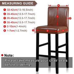 Short Back Size Bar 1/2/4/6 Pieces Solid Stretch Material Fabric Chair Cover Dining Seat Covers Chair Protector For Dining Room