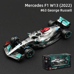 Bburago 1:43 2022 RB18 Red Bull RB16B SF1000 SF90 SF71H RB15 W10 F1 Racing Formula Car Static Simulation Diecast Alloy Model Car