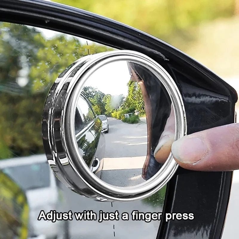 Adjustable Blind Spot Mirror 2Pcs 360 Degree Car Auxiliary Rearview Convex Mirror Round Frame Wide Angle Mirrors for Car Reverse