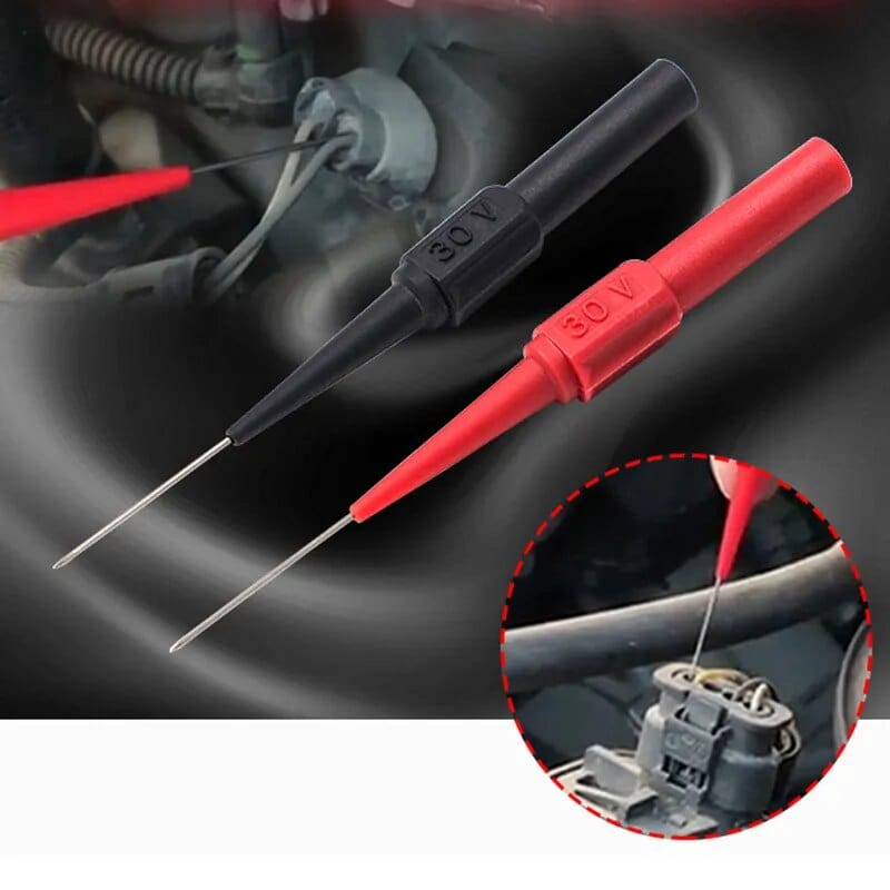 30V Car Tip Probes Diagnostic Tools Auto Multimeter Test Leads Back Piercing Needle Tip Probes Mechanical Tools