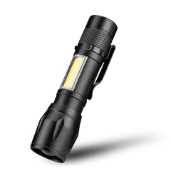 LED Flashlight 18350 Super Bright Torch Rechargeable USB Light Waterproof with CAP CLIP for Hiking Camping