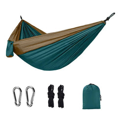 Portable Outdoor Camping Hammock With Nylon Colour Matching Hammock High Strength Parachute Fabric Hanging Bed