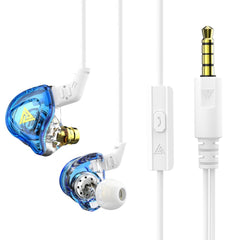 QKZ AK6 3.5mm Wired Headphones Copper Driver Stereo HiFi Earphone Bass Earbuds Music Running Sport Headsets Games Earphones