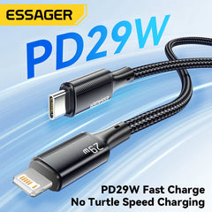 Iphone USB C Cable For iPhone 14 13 12 11 Pro Max Xs 8 Plus iPad Macbook Wire 29W PD Fast Charging Type C To Lighting Data Cord