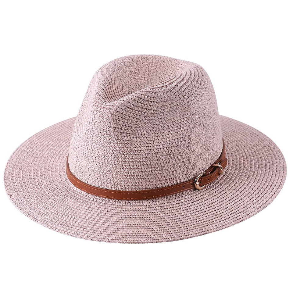 56-58-59-60CM New Natural Panama Soft Shaped Straw Hat Summer Women/Men Wide Brim Beach Sun Cap UV Protection Fedora Hat