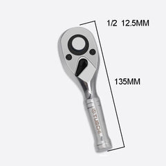 72 Teeth Quick Socket Mini Ratchet Wrench Spanner 1/4 3/8 1/2 Big Medium and Small Fly Two-way Horns Short Handle Repair Tool