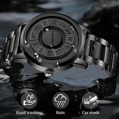 Luxury Watch Men Creative Scrolling Pointer Magnetic Force Sport Watches Men Quartz Chronograph Man Clock Relogio Masculino