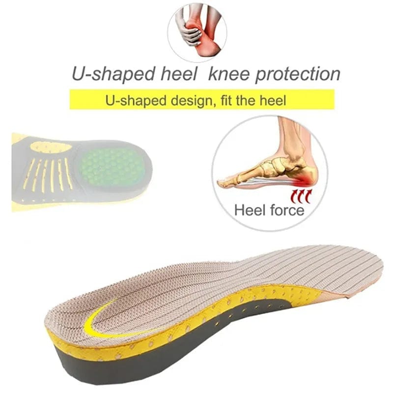 1 pair Orthopaedic Insoles Orthotics Flat Foot Health Sole Pad for Shoes Insert Arch Support Pad for Plantar Fasciitis Feet Care