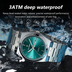 POEDAGAR Luxury Quartz Man Wristwatch Sport Men Watches Waterproof Luminous Date Week Stainless Steel Men's Watch Male Reloj+box