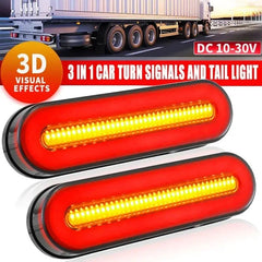 Car LED Tail Turn Lights Stop Flowing Turn Signal DRL Lamp 3 In 1 Brake Indicator Taillight For Truck Trailer ATV UTV 12V 24V