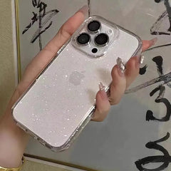 Luxury Clear Glitter Case For iPhone 15 14 13 12 11 Pro Max X XS Max XR 7 8 Plus Soft Transparent Silicone Cover